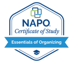 Badge Logos for National Association of Productivity & Organizing Certificate of Study