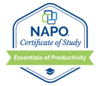 Badge Logo for National Association of Productivity & Organizing Certificate of Study